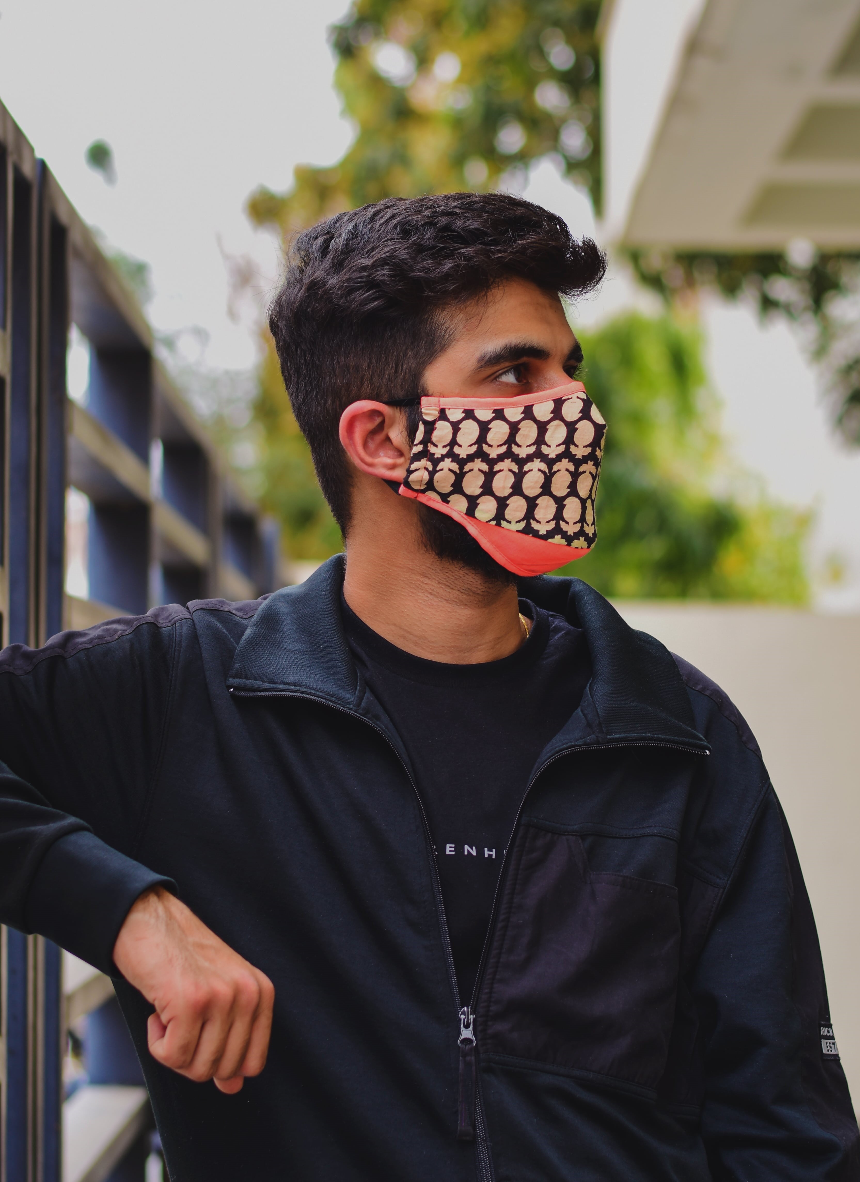 Neon Retro Unisex Cotton Face Mask