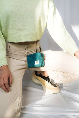 Teal Carabiner Clip Pouch