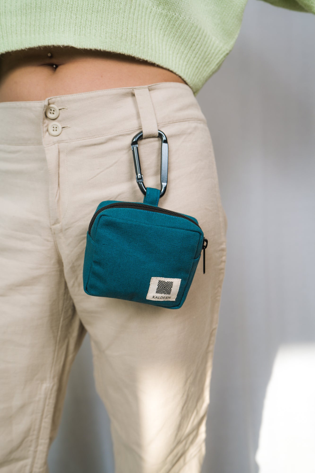 Teal Carabiner Clip Pouch