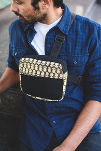 Black Retro Chest Bag